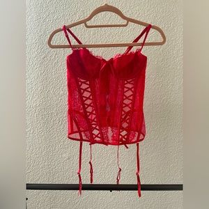Red Lace Corset from Victoria’s Secret